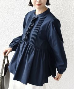 SHIPS / シップス シャツ・ブラウス | 《予約》【WEB限定】〈手洗い可能〉フリル 刺繍 ペプラム ブラウス
