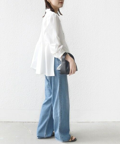 SHIPS / シップス シャツ・ブラウス | 《予約》【WEB限定】〈手洗い可能〉フリル 刺繍 ペプラム ブラウス | 詳細4