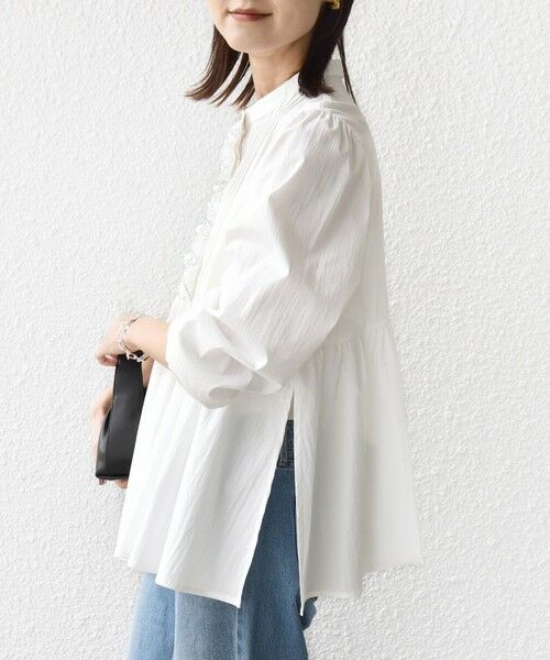 SHIPS / シップス シャツ・ブラウス | 《予約》【WEB限定】〈手洗い可能〉フリル 刺繍 ペプラム ブラウス | 詳細6