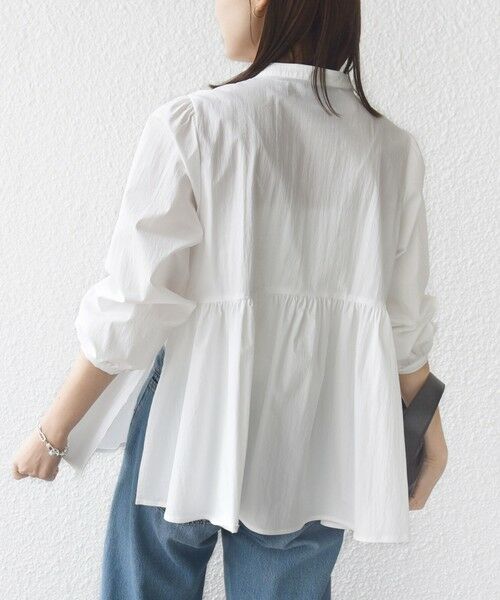 SHIPS / シップス シャツ・ブラウス | 《予約》【WEB限定】〈手洗い可能〉フリル 刺繍 ペプラム ブラウス | 詳細7