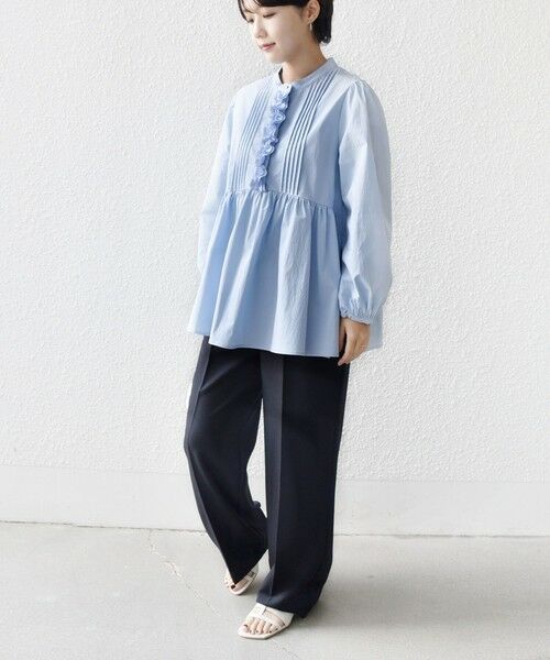 SHIPS / シップス シャツ・ブラウス | 《予約》【WEB限定】〈手洗い可能〉フリル 刺繍 ペプラム ブラウス | 詳細12