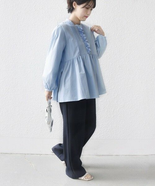 SHIPS / シップス シャツ・ブラウス | 《予約》【WEB限定】〈手洗い可能〉フリル 刺繍 ペプラム ブラウス | 詳細14