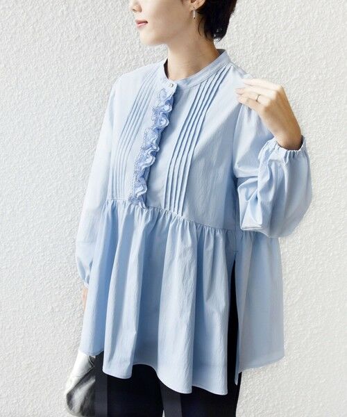 SHIPS / シップス シャツ・ブラウス | 《予約》【WEB限定】〈手洗い可能〉フリル 刺繍 ペプラム ブラウス | 詳細16