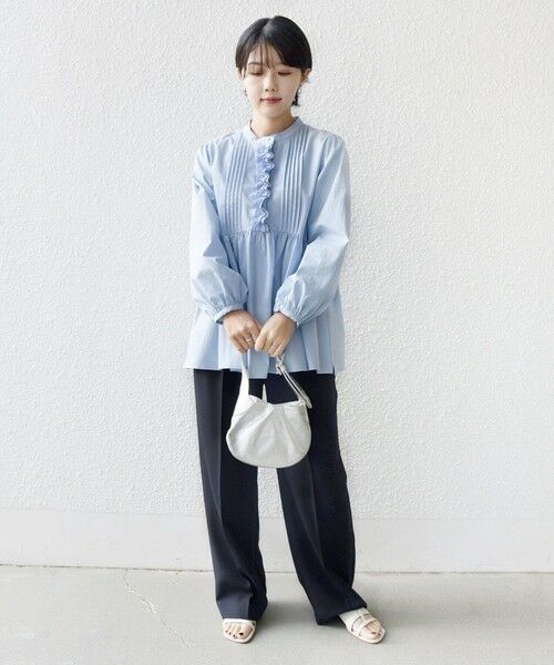 SHIPS / シップス シャツ・ブラウス | 《予約》【WEB限定】〈手洗い可能〉フリル 刺繍 ペプラム ブラウス | 詳細11