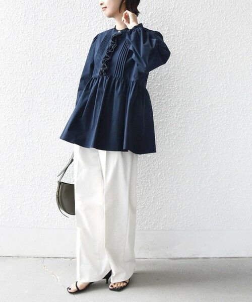 SHIPS / シップス シャツ・ブラウス | 《予約》【WEB限定】〈手洗い可能〉フリル 刺繍 ペプラム ブラウス | 詳細28
