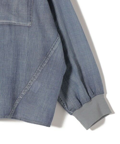 SHIPS / シップス シャツ・ブラウス | 《予約》〈手洗い可能〉シアー デニム 袖 リブ バンドカラー シャツ | 詳細11
