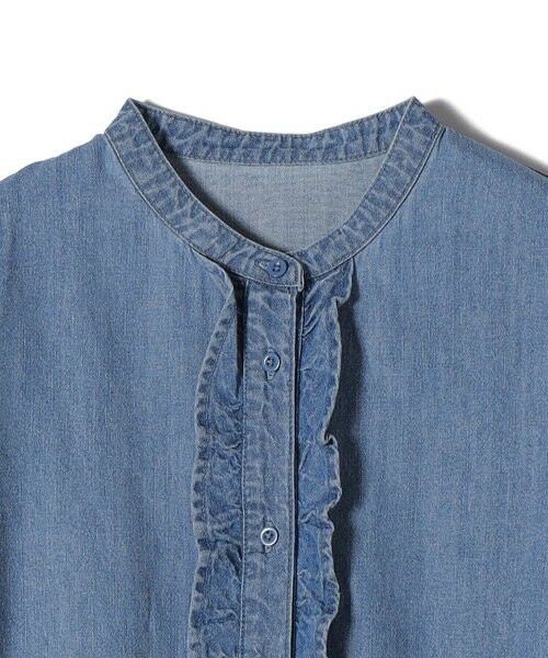 SHIPS / シップス シャツ・ブラウス | 《予約》【WEB限定】〈洗濯機可能〉ライトオンス フリル デニム シャツ | 詳細11