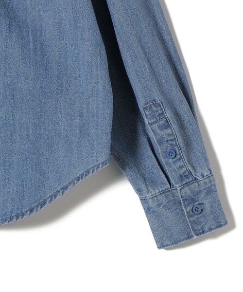 SHIPS / シップス シャツ・ブラウス | 《予約》【WEB限定】〈洗濯機可能〉ライトオンス フリル デニム シャツ | 詳細12