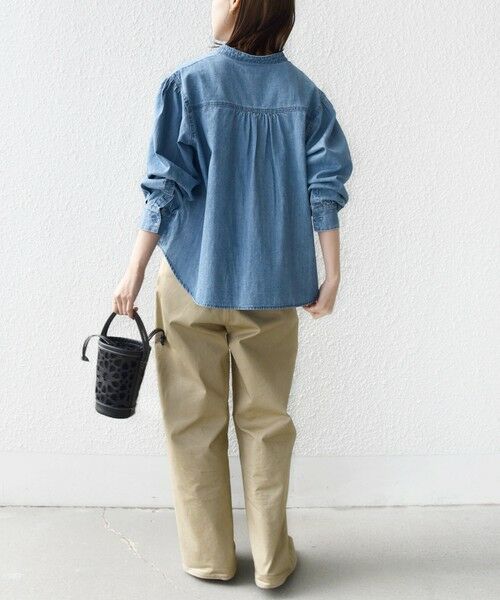 SHIPS / シップス シャツ・ブラウス | 《予約》【WEB限定】〈洗濯機可能〉ライトオンス フリル デニム シャツ | 詳細3