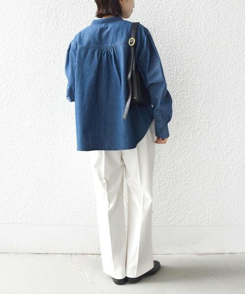 SHIPS / シップス シャツ・ブラウス | 《予約》【WEB限定】〈洗濯機可能〉ライトオンス フリル デニム シャツ | 詳細21