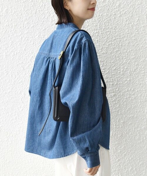 SHIPS / シップス シャツ・ブラウス | 《予約》【WEB限定】〈洗濯機可能〉ライトオンス フリル デニム シャツ | 詳細26