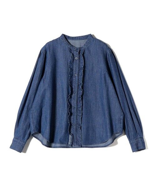 SHIPS / シップス シャツ・ブラウス | 《予約》【WEB限定】〈洗濯機可能〉ライトオンス フリル デニム シャツ | 詳細28