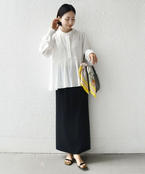 SHIPS / シップス シャツ・ブラウス | 《予約》【WEB限定】〈手洗い可能〉ドット 花柄 袖 シャーリング ブラウス | 詳細1