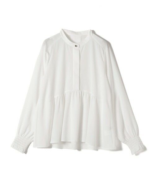 SHIPS / シップス シャツ・ブラウス | 《予約》【WEB限定】〈手洗い可能〉ドット 花柄 袖 シャーリング ブラウス | 詳細9