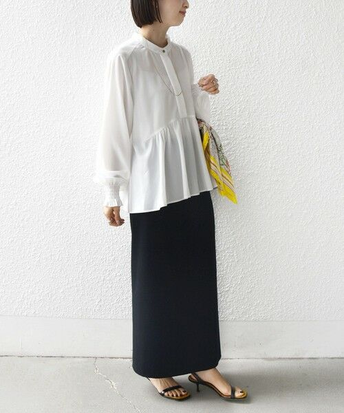 SHIPS / シップス シャツ・ブラウス | 《予約》【WEB限定】〈手洗い可能〉ドット 花柄 袖 シャーリング ブラウス | 詳細4