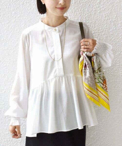 SHIPS / シップス シャツ・ブラウス | 《予約》【WEB限定】〈手洗い可能〉ドット 花柄 袖 シャーリング ブラウス | 詳細8