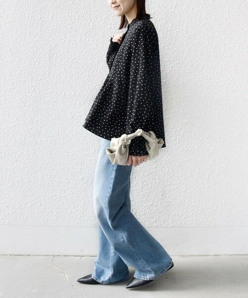 SHIPS / シップス シャツ・ブラウス | 《予約》【WEB限定】〈手洗い可能〉ドット 花柄 袖 シャーリング ブラウス | 詳細16