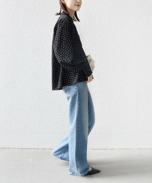 SHIPS / シップス シャツ・ブラウス | 《予約》【WEB限定】〈手洗い可能〉ドット 花柄 袖 シャーリング ブラウス | 詳細18