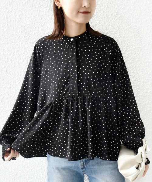 SHIPS / シップス シャツ・ブラウス | 《予約》【WEB限定】〈手洗い可能〉ドット 花柄 袖 シャーリング ブラウス | 詳細19