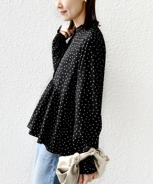 SHIPS / シップス シャツ・ブラウス | 《予約》【WEB限定】〈手洗い可能〉ドット 花柄 袖 シャーリング ブラウス | 詳細20