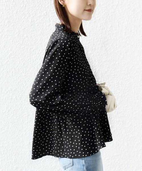 SHIPS / シップス シャツ・ブラウス | 《予約》【WEB限定】〈手洗い可能〉ドット 花柄 袖 シャーリング ブラウス | 詳細22