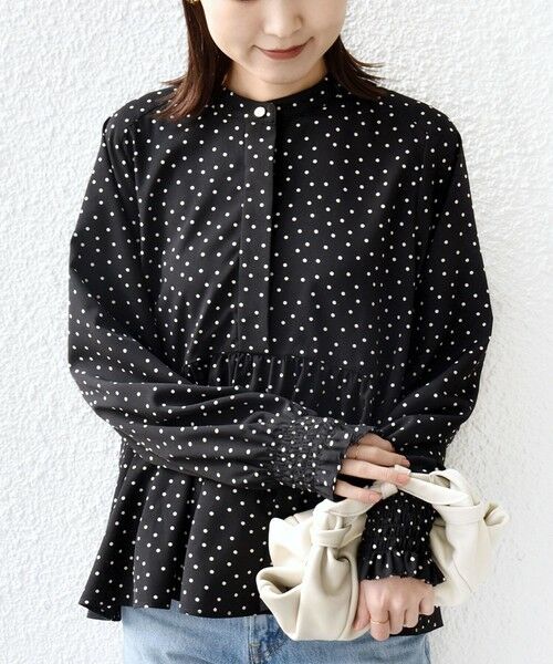 SHIPS / シップス シャツ・ブラウス | 《予約》【WEB限定】〈手洗い可能〉ドット 花柄 袖 シャーリング ブラウス | 詳細23