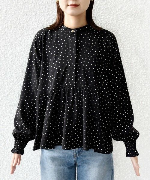 SHIPS / シップス シャツ・ブラウス | 《予約》【WEB限定】〈手洗い可能〉ドット 花柄 袖 シャーリング ブラウス | 詳細26