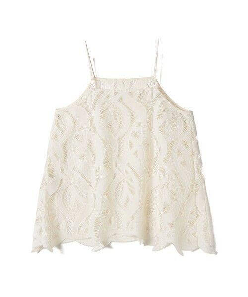 SHIPS / シップス キャミソール・チューブトップ | 《予約》〈手洗い可能〉刺繍 スカラップ レース キャミソール | 詳細16