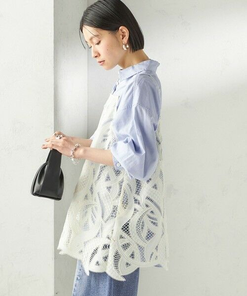 SHIPS / シップス キャミソール・チューブトップ | 《予約》〈手洗い可能〉刺繍 スカラップ レース キャミソール | 詳細6