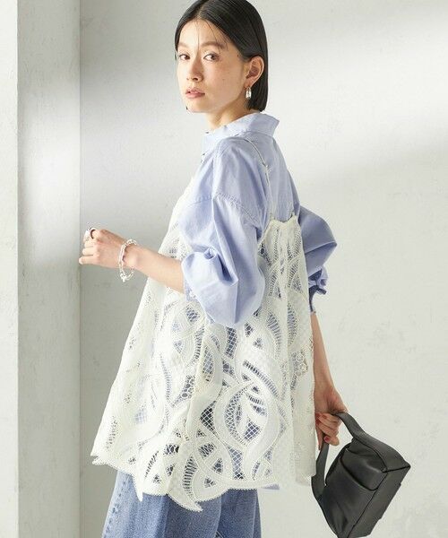 SHIPS / シップス キャミソール・チューブトップ | 《予約》〈手洗い可能〉刺繍 スカラップ レース キャミソール | 詳細7