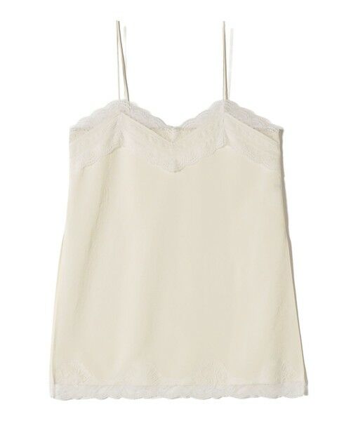 SHIPS / シップス キャミソール・チューブトップ | 《予約》〈洗濯機可能〉ダル サテン レース スリット キャミソール | 詳細9