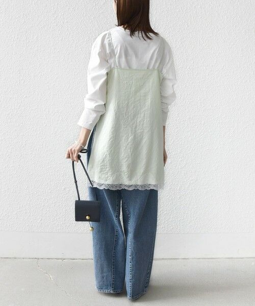 SHIPS / シップス キャミソール・チューブトップ | 《予約》〈洗濯機可能〉ダル サテン レース スリット キャミソール | 詳細19