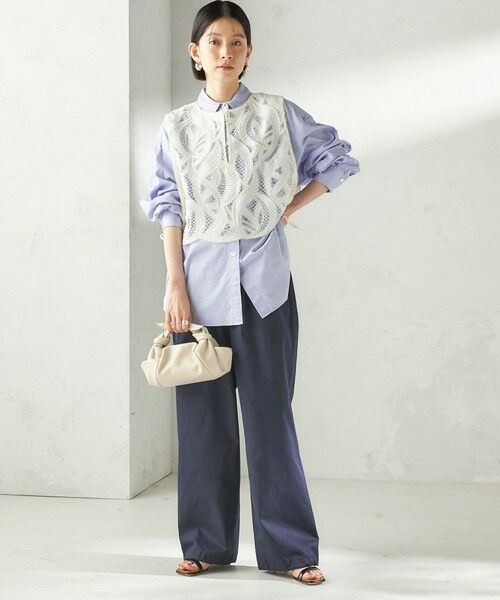 SHIPS / シップス ベスト | 《予約》〈手洗い可能〉刺繍 スカラップ レース ノースリーブ プルオーバー | 詳細1