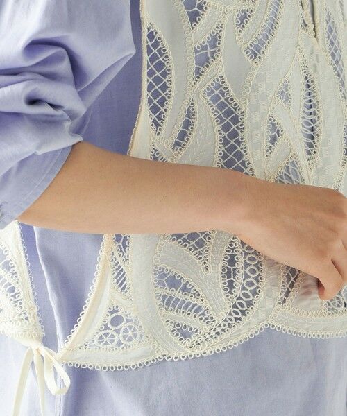 SHIPS / シップス ベスト | 《予約》〈手洗い可能〉刺繍 スカラップ レース ノースリーブ プルオーバー | 詳細11