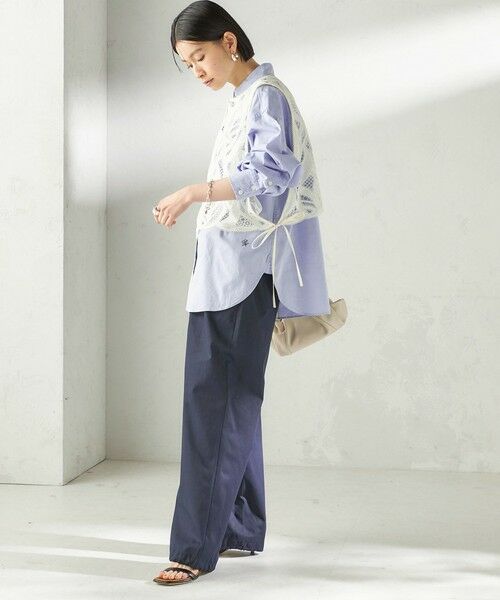 SHIPS / シップス ベスト | 《予約》〈手洗い可能〉刺繍 スカラップ レース ノースリーブ プルオーバー | 詳細2