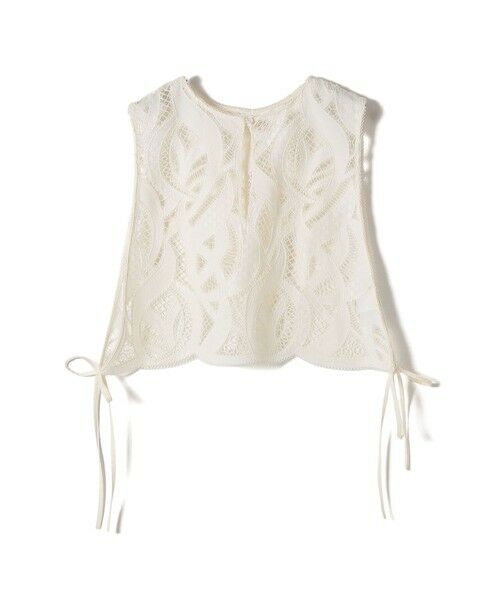 SHIPS / シップス ベスト | 《予約》〈手洗い可能〉刺繍 スカラップ レース ノースリーブ プルオーバー | 詳細20