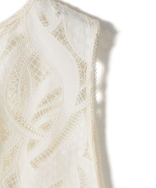 SHIPS / シップス ベスト | 《予約》〈手洗い可能〉刺繍 スカラップ レース ノースリーブ プルオーバー | 詳細23