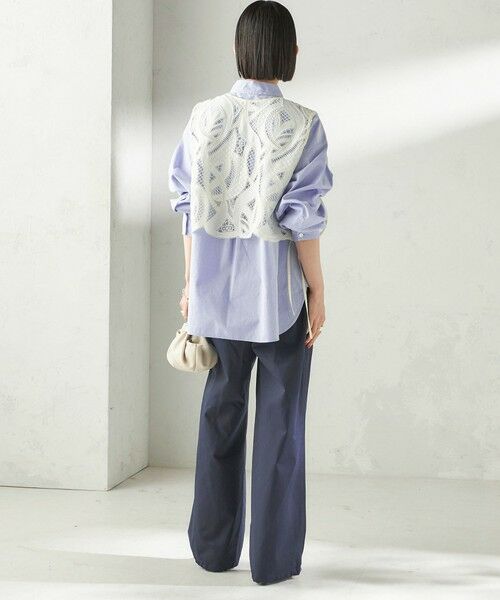 SHIPS / シップス ベスト | 《予約》〈手洗い可能〉刺繍 スカラップ レース ノースリーブ プルオーバー | 詳細3