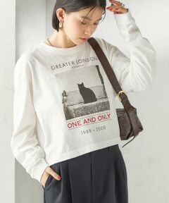 SHIPS / シップス カットソー（半袖以外） | 《予約》【SHIPS別注】Odub: フォト プリント クロップド ロングスリーブ TEE
