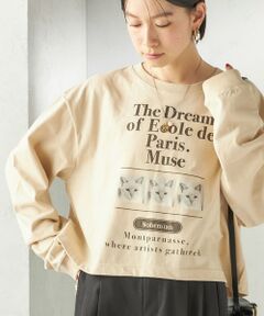 SHIPS / シップス カットソー（半袖以外） | 《予約》【SHIPS別注】Odub: フォト プリント クロップド ロングスリーブ TEE