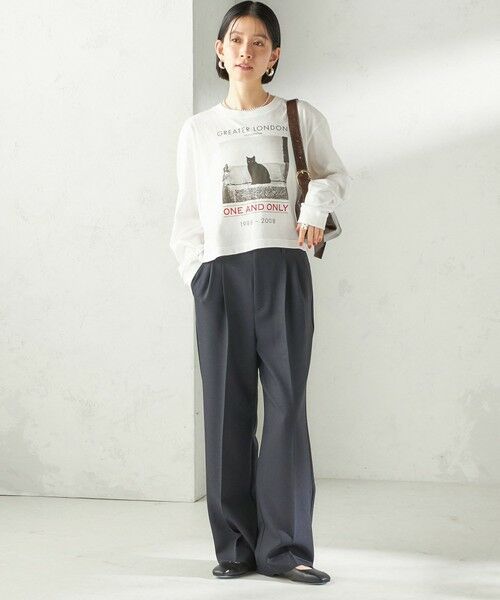 SHIPS / シップス カットソー（半袖以外） | 《予約》【SHIPS別注】Odub: フォト プリント クロップド ロングスリーブ TEE | 詳細1