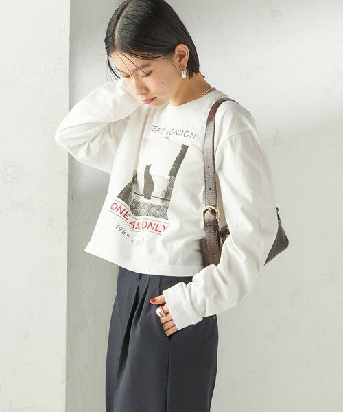 SHIPS / シップス カットソー（半袖以外） | 《予約》【SHIPS別注】Odub: フォト プリント クロップド ロングスリーブ TEE | 詳細5