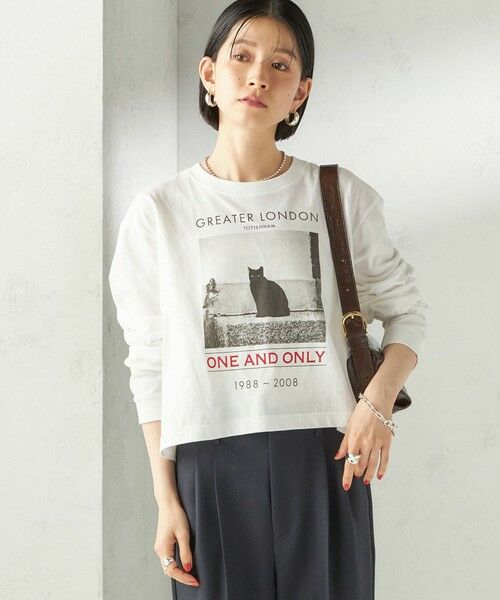 SHIPS / シップス カットソー（半袖以外） | 《予約》【SHIPS別注】Odub: フォト プリント クロップド ロングスリーブ TEE | 詳細6