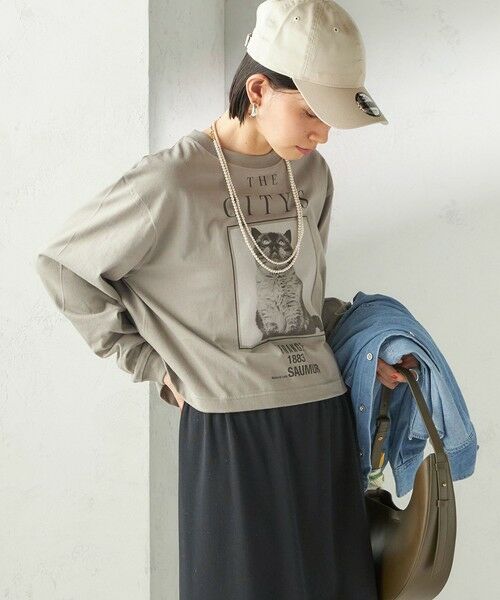 SHIPS / シップス カットソー（半袖以外） | 《予約》【SHIPS別注】Odub: フォト プリント クロップド ロングスリーブ TEE | 詳細22