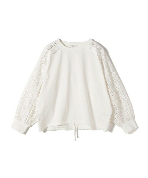 SHIPS / シップス カットソー | 《予約》【WEB限定】〈手洗い可能〉レース コンビ カットソー | 詳細8