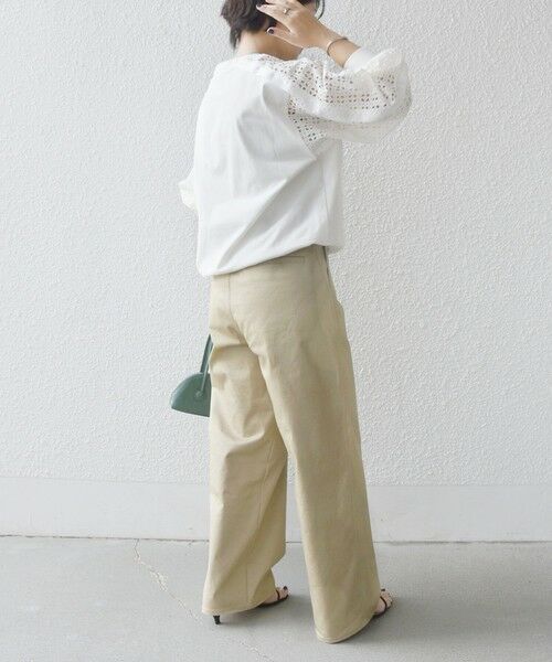 SHIPS / シップス カットソー | 《予約》【WEB限定】〈手洗い可能〉レース コンビ カットソー | 詳細3