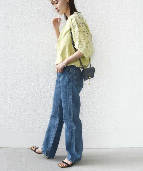 SHIPS / シップス カットソー | 《予約》【WEB限定】〈手洗い可能〉レース コンビ カットソー | 詳細22