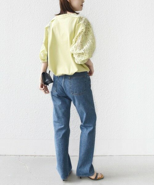 SHIPS / シップス カットソー | 《予約》【WEB限定】〈手洗い可能〉レース コンビ カットソー | 詳細23