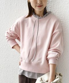 SHIPS / シップス スウェット | 《予約》【WEB限定】〈手洗い可能〉ブラウス コンビ スウェット プルオーバー