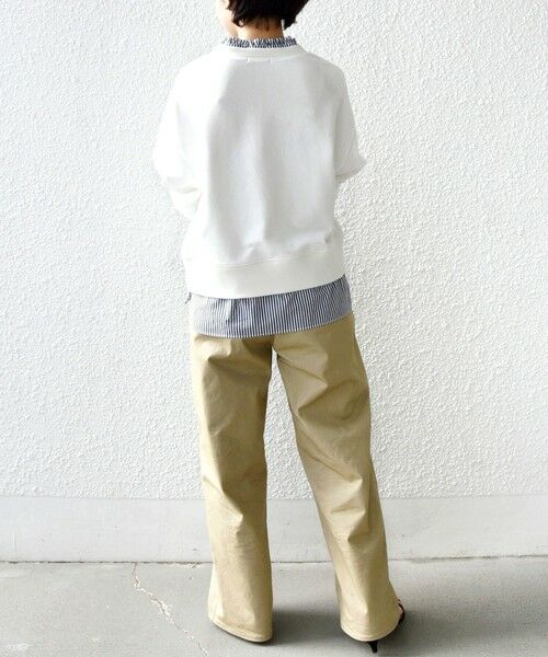 SHIPS / シップス スウェット | 《予約》【WEB限定】〈手洗い可能〉ブラウス コンビ スウェット プルオーバー | 詳細3